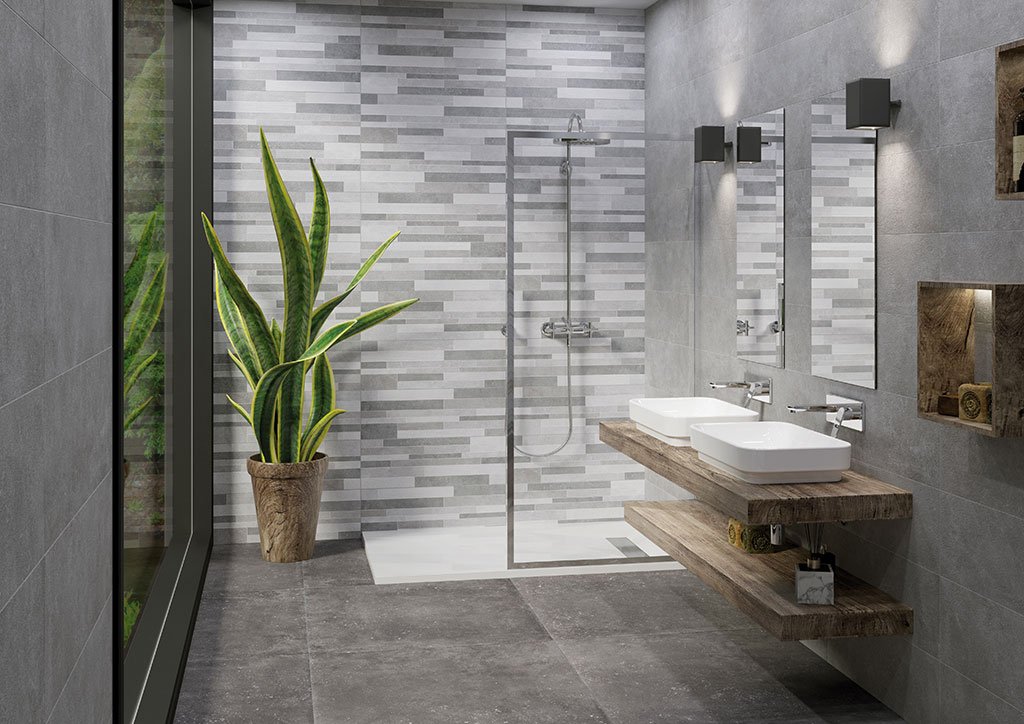 #Ceramiche Paul #Pietra di Luna #Obklady a dlažby #Koupelna #beton #inserta #mozaika #Moderní styl #šedá #Matný obklad #Velký formát #500 - 700 Kč/m2 #new 