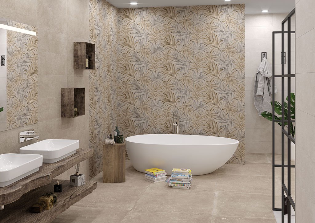 #Ceramiche Paul #Pietra di Luna #Obklady a dlažby #Koupelna #inserta #Moderní styl #Matný obklad #Velký formát #500 - 700 Kč/m2 #new #béžová #beton 