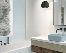 #Ceramika Paradyz #Amelia #Obklady a dlažby #Koupelna #inserta #Moderní styl #bílá #Matný obklad #Velký formát #700 - 1000 Kč/m2 #new #modrá 