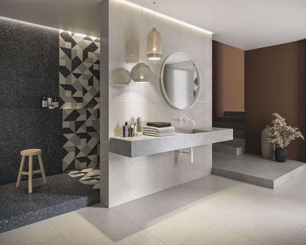 #Ceramika Paradyz #Moondust - Paradyz #Obklady a dlažby #Koupelna #Technický styl #šedá #Lapovaná dlažba #Extra velký formát #Velký formát #1000 - 1500 Kč/m2 #700 - 1000 Kč/m2 #new #bílá #černá #inserta 