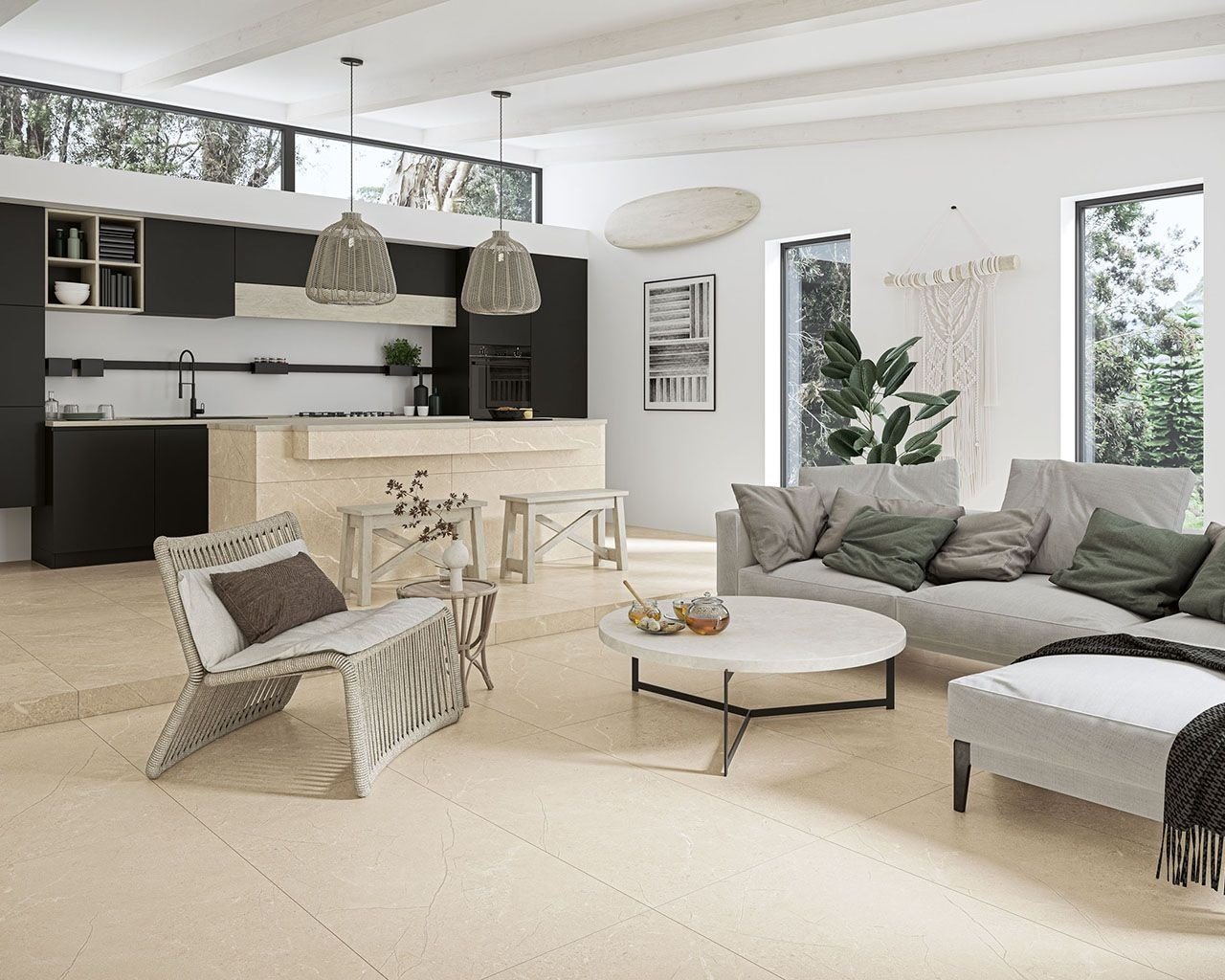 #Ceramika Paradyz #Sunnydust #Obklady a dlažby #kámen #Moderní styl #Matná dlažba #Extra velký formát #Velký formát #700 - 1000 Kč/m2 #new #Obytné prostory #béžová 