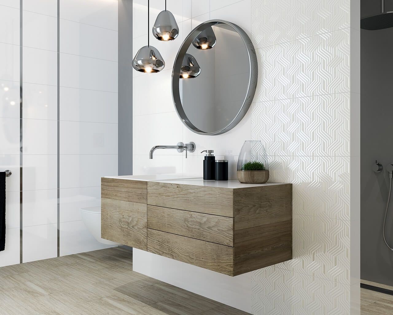 #Ceramika Paradyz #Synergy #Obklady a dlažby #Koupelna #inserta #Moderní styl #Lesklý obklad #Velký formát #500 - 700 Kč/m2 #new #bílá 