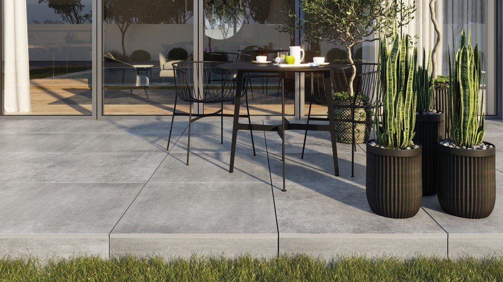 #Cerrad #Montrego 2.0 #Obklady a dlažby #Terasy a balkony #beton #Rustikální styl #šedá #Matná dlažba #Tloušťka 2 cm na terče #1000 - 1500 Kč/m2 #new 