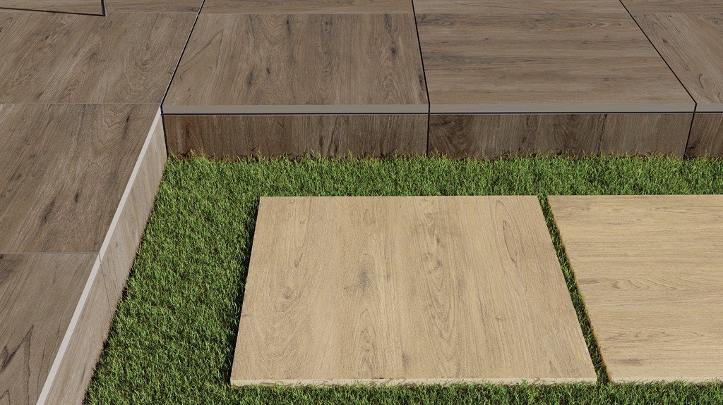 #Cerrad #Ragaya #Obklady a dlažby #Terasy a balkony #dřevo #Naturální styl #hnědá #Matná dlažba #Tloušťka 2 cm na terče #700 - 1000 Kč/m2 #new 