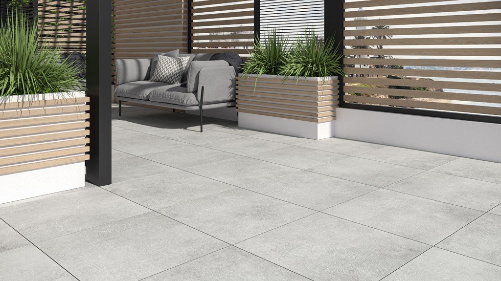 #Cerrad #Stratic #Obklady a dlažby #Terasy a balkony #beton #Moderní styl #šedá #Matná dlažba #Tloušťka 2 cm na terče #700 - 1000 Kč/m2 #new 