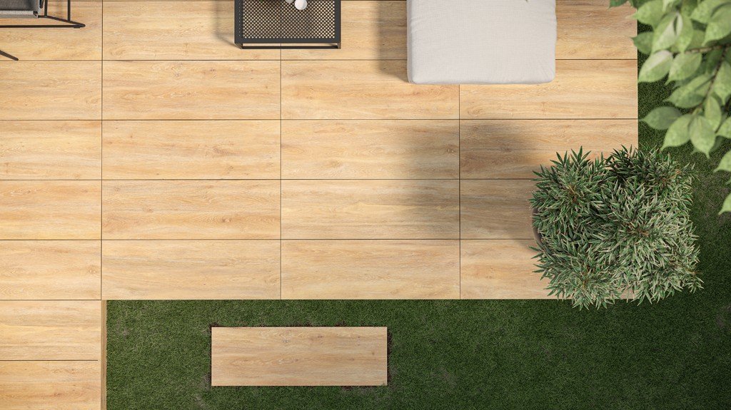 #Cerrad #Tauro #Obklady a dlažby #Terasy a balkony #dřevo #Moderní styl #Naturální styl #béžová #Matná dlažba #Tloušťka 2 cm na terče #1000 - 1500 Kč/m2 #new 