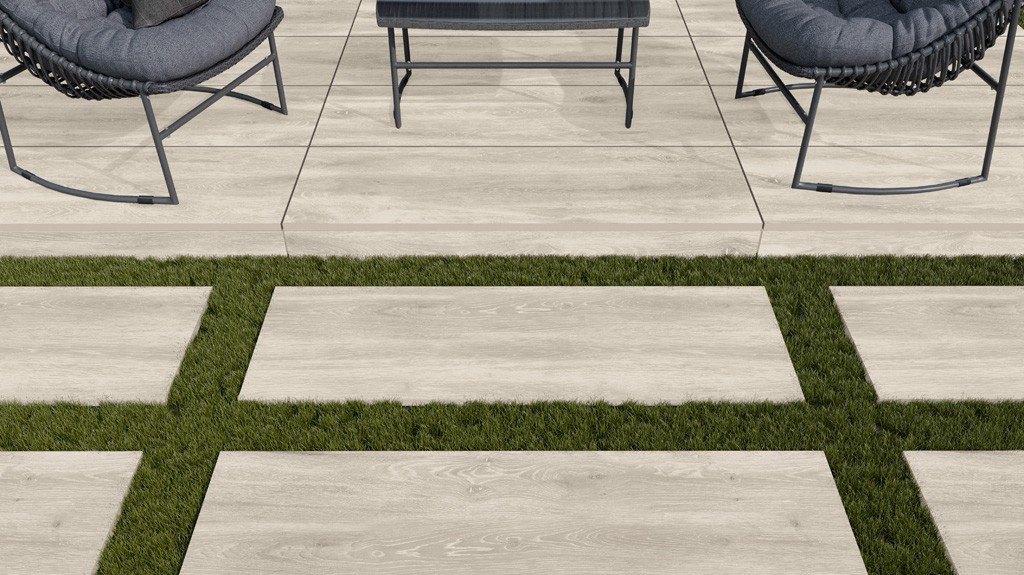 #Cerrad #Tauro #Obklady a dlažby #Terasy a balkony #dřevo #Moderní styl #Naturální styl #Matná dlažba #Tloušťka 2 cm na terče #1000 - 1500 Kč/m2 #new #krémová 