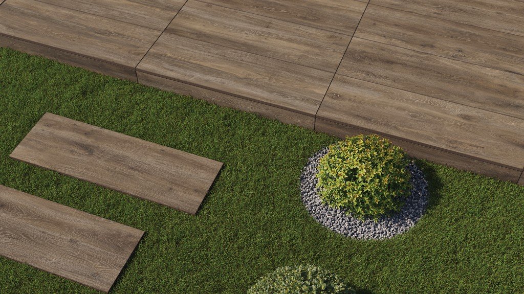 #Cerrad #Tauro #Obklady a dlažby #Terasy a balkony #dřevo #Moderní styl #Naturální styl #Matná dlažba #Tloušťka 2 cm na terče #1000 - 1500 Kč/m2 #new #hnědá 