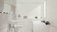 #Tubadzin #Burano #Obklady a dlažby #Koupelna #Moderní styl #bílá #Matný obklad #Velký formát #500 - 700 Kč/m2 #new #Minimalistický styl 