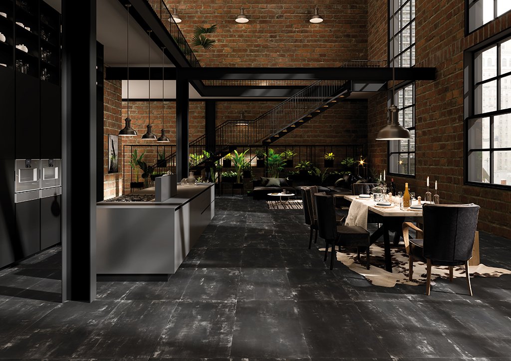 #Ceramiche Paul #More! #Obklady a dlažby #Obchody a restaurace #beton #Moderní styl #Rustikální styl #černá #Matná dlažba #Extra velký formát #1000 - 1500 Kč/m2 #new 