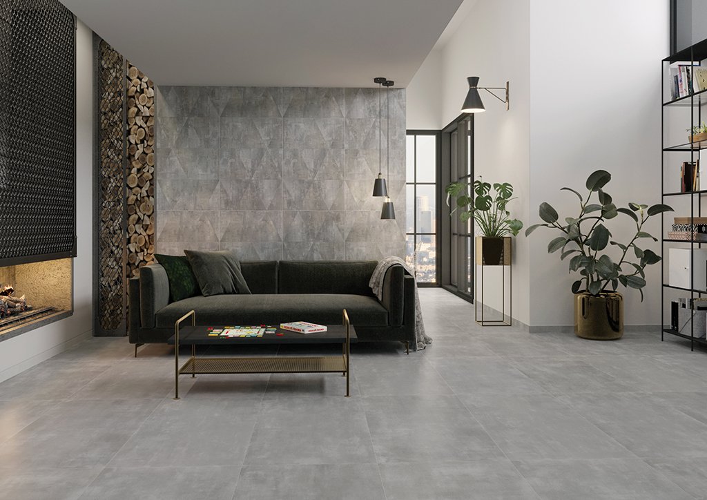 #Ceramiche Paul #More! #Obklady a dlažby #beton #Moderní styl #Matná dlažba #Extra velký formát #1000 - 1500 Kč/m2 #new #Obytné prostory #šedá 