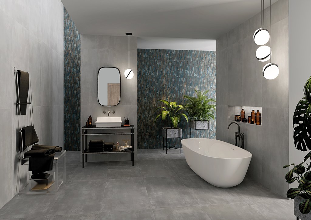 #Ceramiche Paul #More! #Obklady a dlažby #beton #Koupelna #Moderní styl #Matná dlažba #Extra velký formát #1000 - 1500 Kč/m2 #new #šedá 