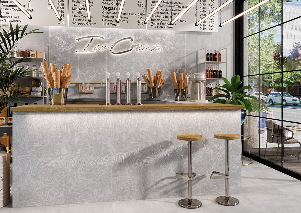 #Ceramiche Paul #More! #Obklady a dlažby #beton #Moderní styl #Matná dlažba #Extra velký formát #1000 - 1500 Kč/m2 #new #šedá #Obchody a restaurace 