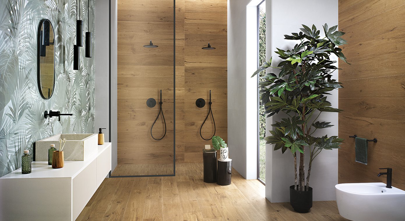 #Koupelna #Kuchyně #Obytné prostory #Terasy a balkony #dřevo #Moderní styl #Naturální styl #béžová #hnědá #Extra velký formát #Matná dlažba #1000 - 1500 Kč/m2