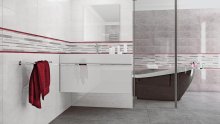 #Koupelna #beton #Klasický styl #šedá #Střední formát #Lesklý obklad #500 - 700 Kč/m2