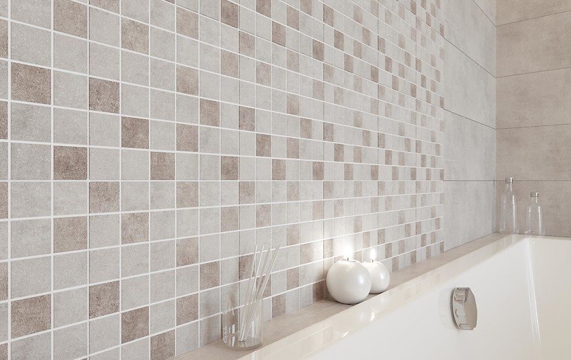#Koupelna #beton #Moderní styl #šedá #Velký formát #Matný obklad #500 - 700 Kč/m2