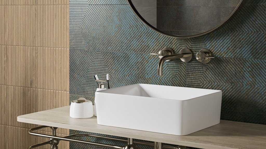 #Koupelna #kámen #Moderní styl #šedá #Velký formát #Matný obklad #1000 - 1500 Kč/m2
