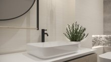 #Koupelna #kámen #Klasický styl #šedá #Velký formát #Matný obklad #700 - 1000 Kč/m2