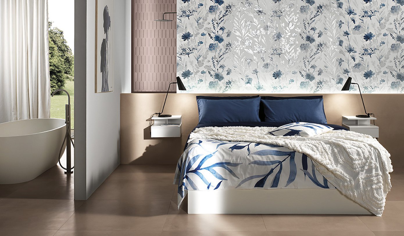 #Koupelna #Moderní styl #béžová #bílá #hnědá #modrá #růžová #šedá #zelená #Extra velký formát #Matný obklad #1500 a výše