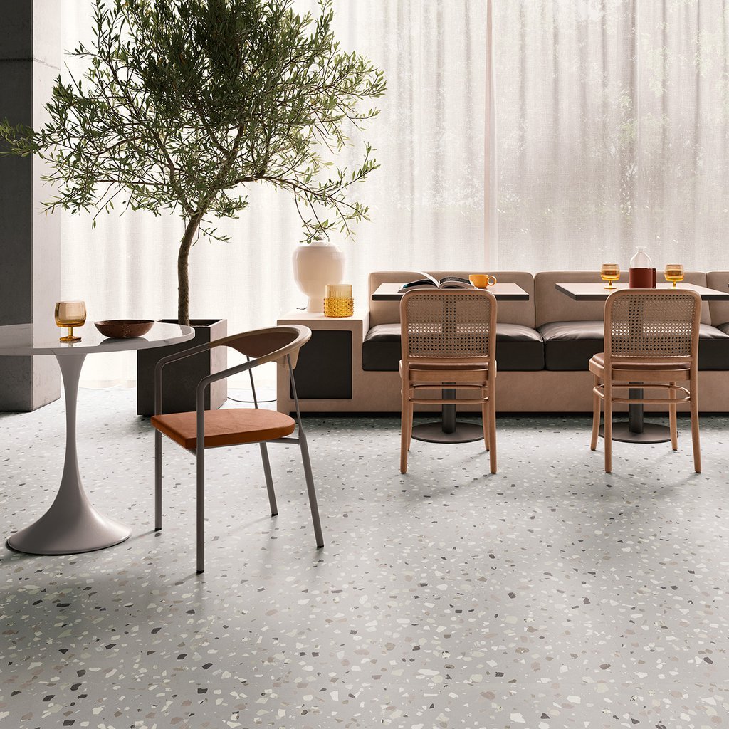 #Koupelna #Obchody a restaurace #Obytné prostory #Terasy a balkony #beton #Moderní styl #bílá #šedá #Extra velký formát #Velký formát #Matná dlažba #1500 a výše #Ceramic Design #Deconcrete