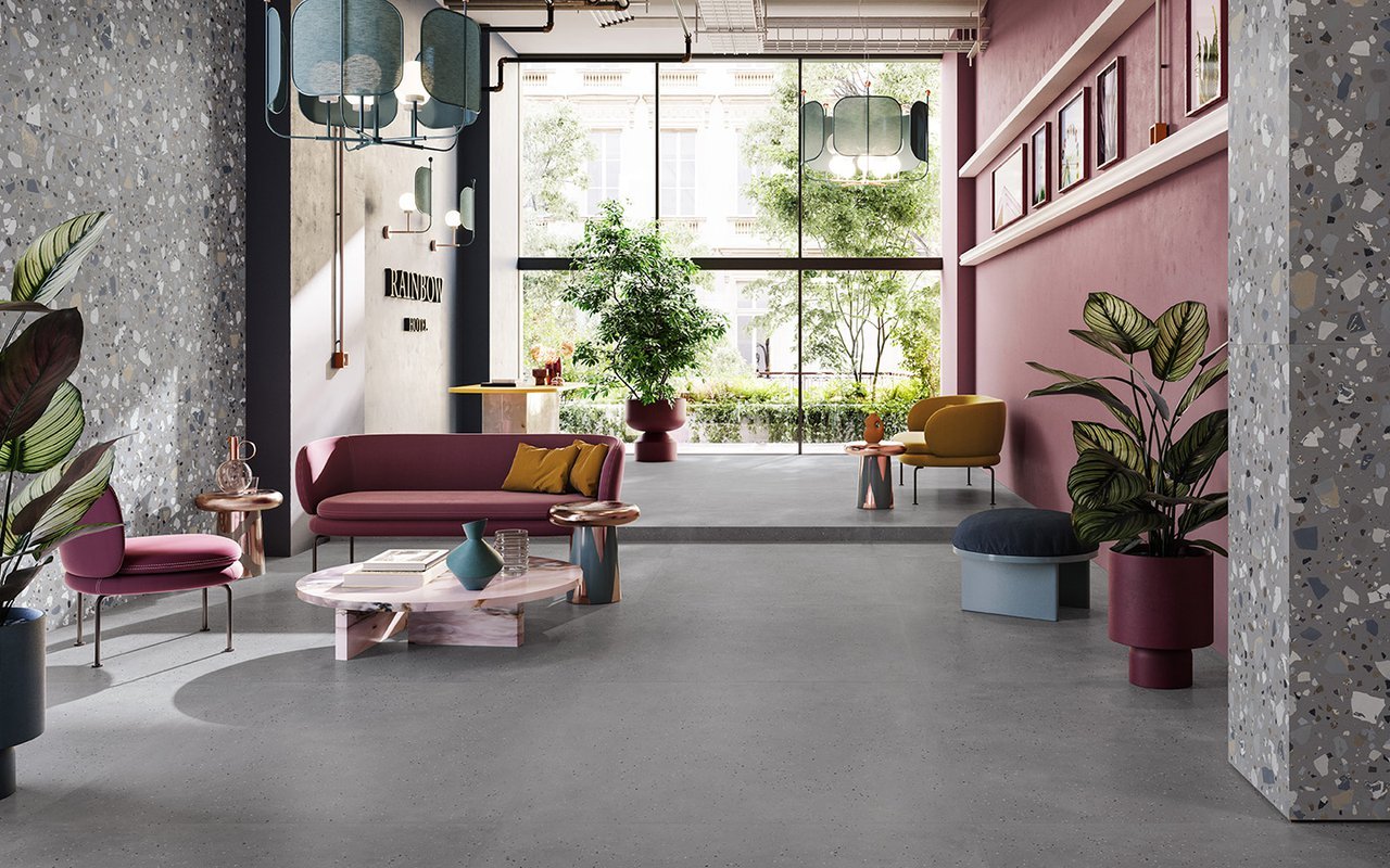 #Koupelna #Obchody a restaurace #Obytné prostory #Terasy a balkony #beton #Moderní styl #bílá #šedá #Extra velký formát #Velký formát #Matná dlažba #1500 a výše #Ceramic Design #Deconcrete