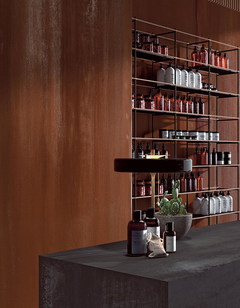 #Koupelna #Kuchyně #Obchody a restaurace #Obytné prostory #Terasy a balkony #beton #Moderní styl #béžová #hnědá #šedá #Extra velký formát #Velký formát #Matná dlažba #1500 a výše