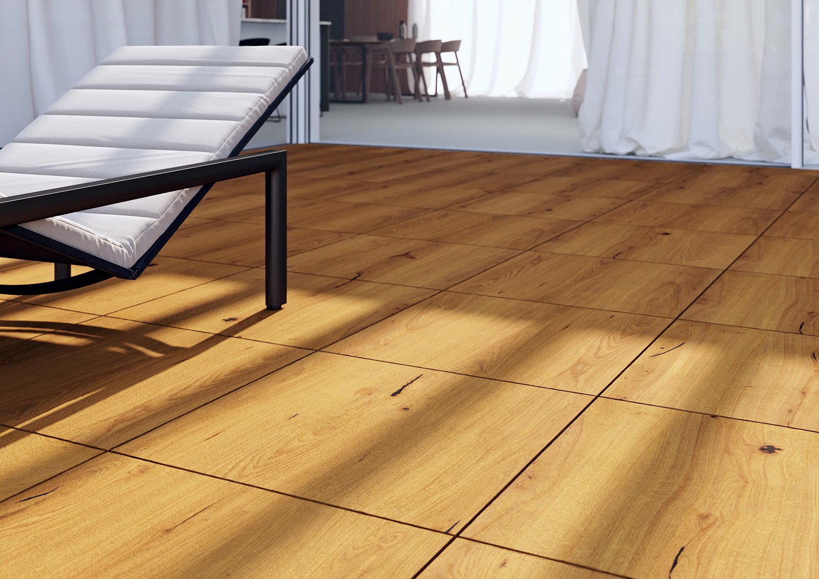 #Terasy a balkony #Venkovní dlažby 2 cm #dřevo #hnědá #Tloušťka 2 cm na terče #Matná dlažba #700 - 1000 Kč/m2