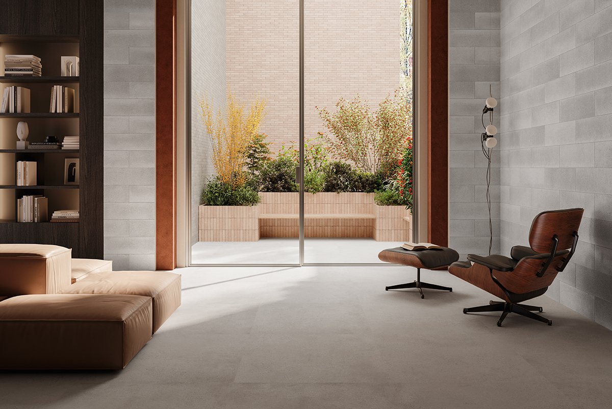 #Koupelna #Obchody a restaurace #Obytné prostory #Terasy a balkony #Venkovní dlažby 2 cm #beton #Moderní styl #béžová #šedá #Extra velký formát #Tloušťka 2 cm na terče #Velký formát #1500 a výše