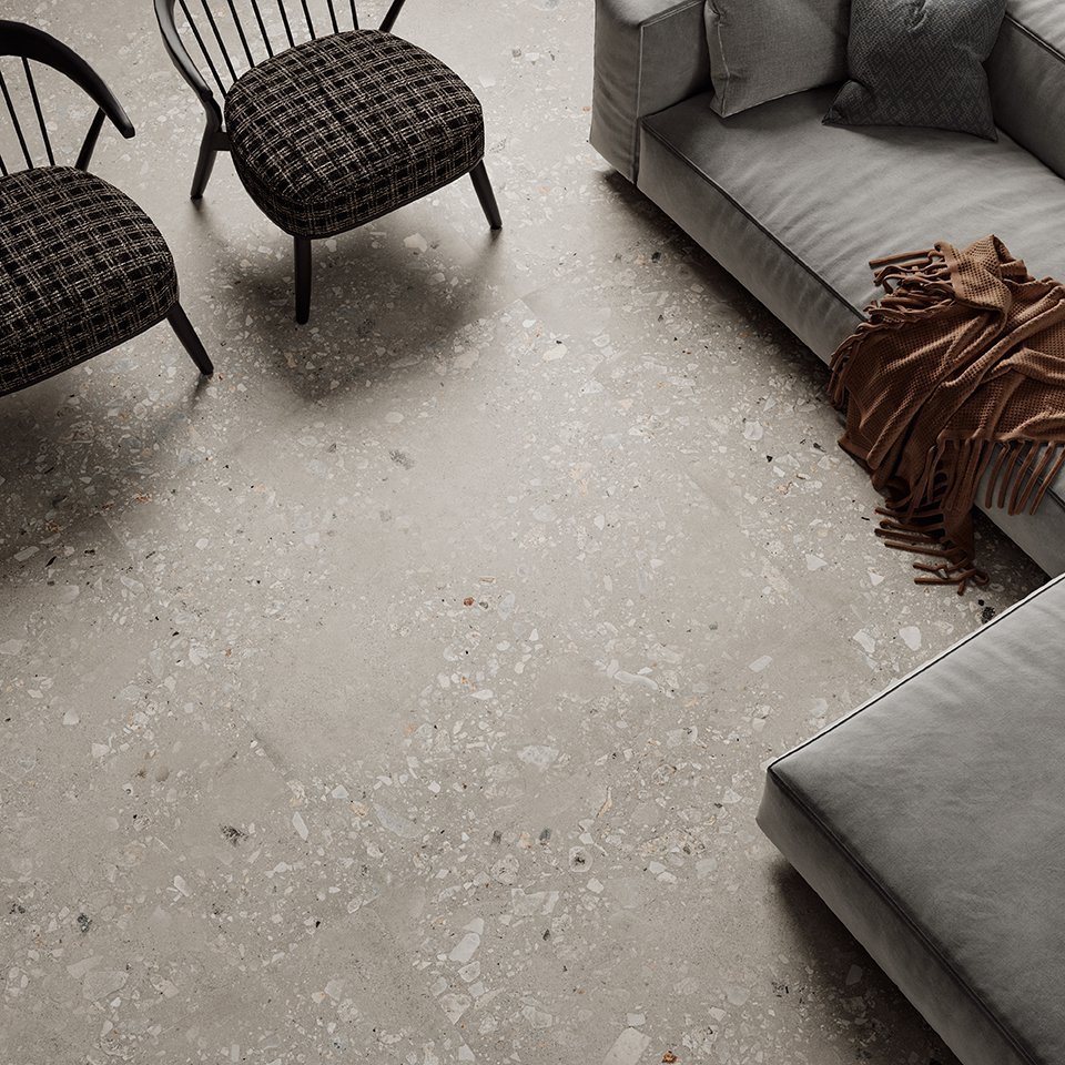 #Koupelna #Obchody a restaurace #Obytné prostory #Terasy a balkony #Venkovní dlažby 2 cm #beton #Moderní styl #béžová #šedá #Extra velký formát #Tloušťka 2 cm na terče #Velký formát #1500 a výše
