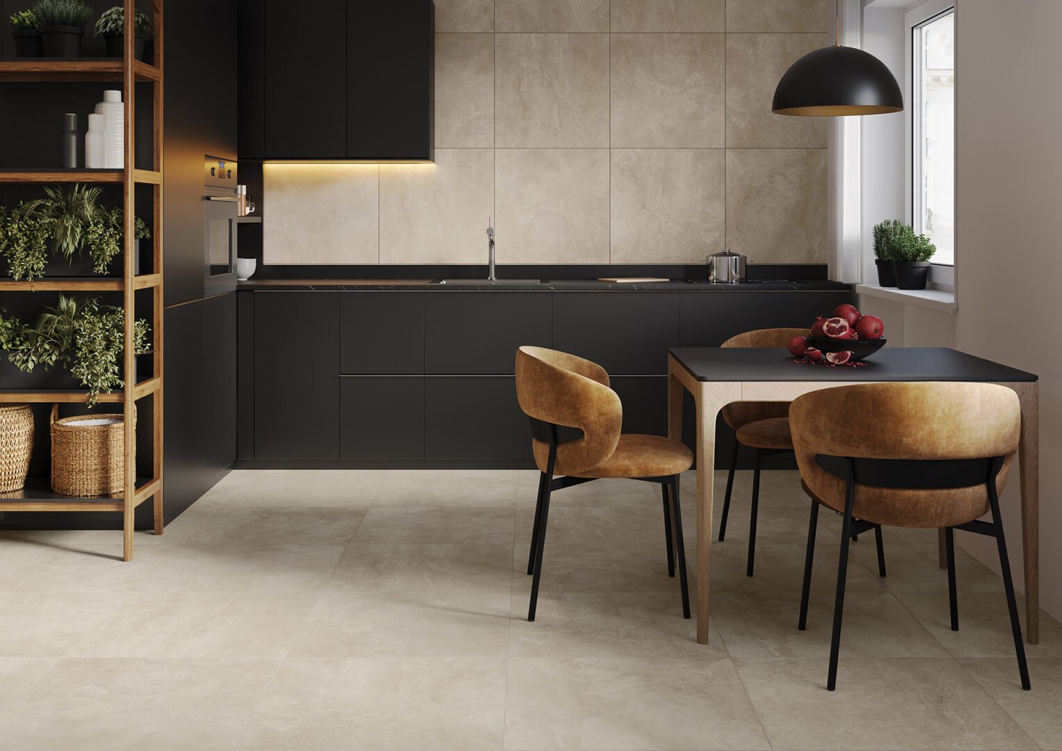 #Obytné prostory #kámen #Moderní styl #šedá #Velký formát #Matná dlažba #350 - 500 Kč/m2
