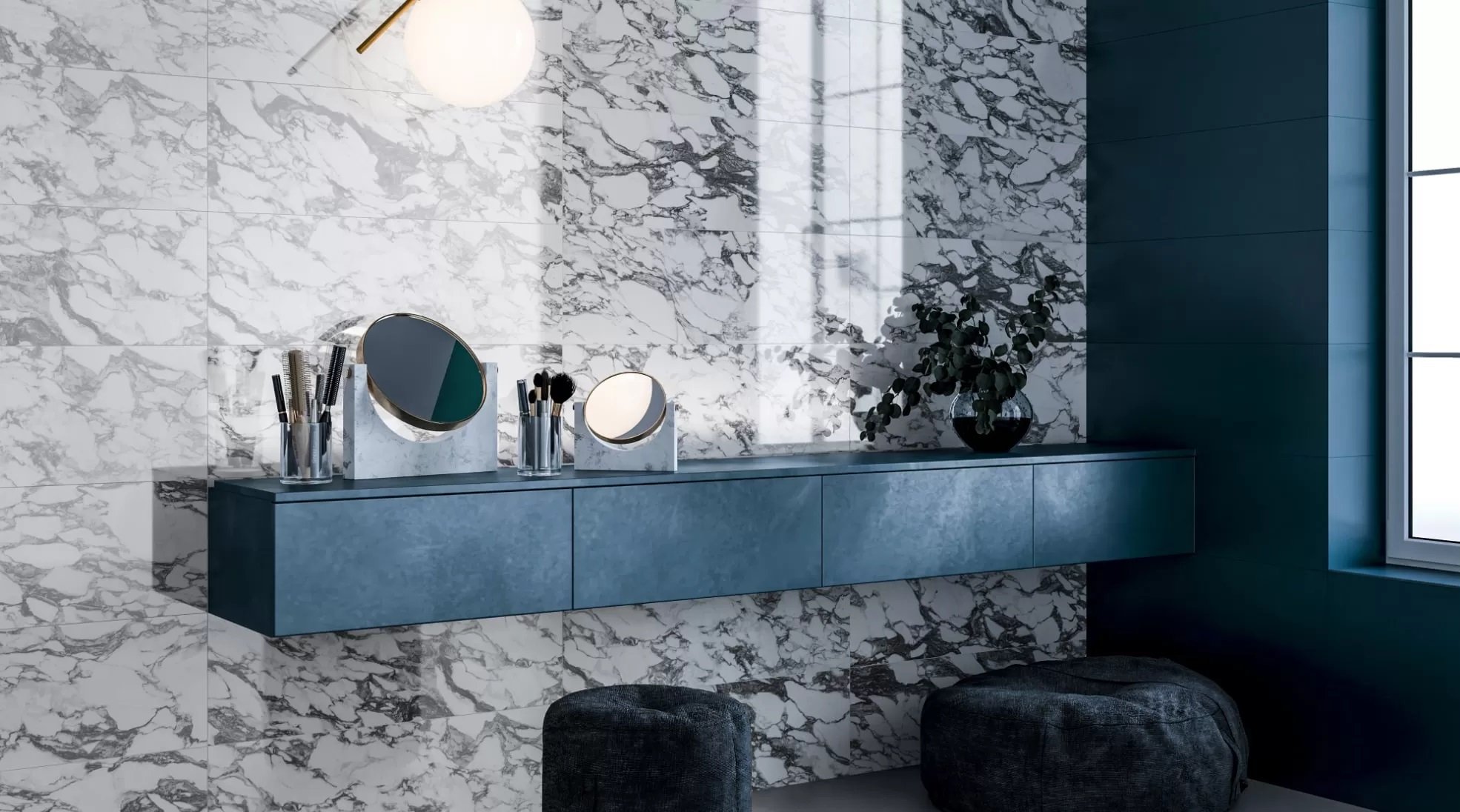 #Koupelna #mramor #Klasický styl #bílá #Velký formát #Lesklý obklad #700 - 1000 Kč/m2 #Ceramica Bianca #Arabescato