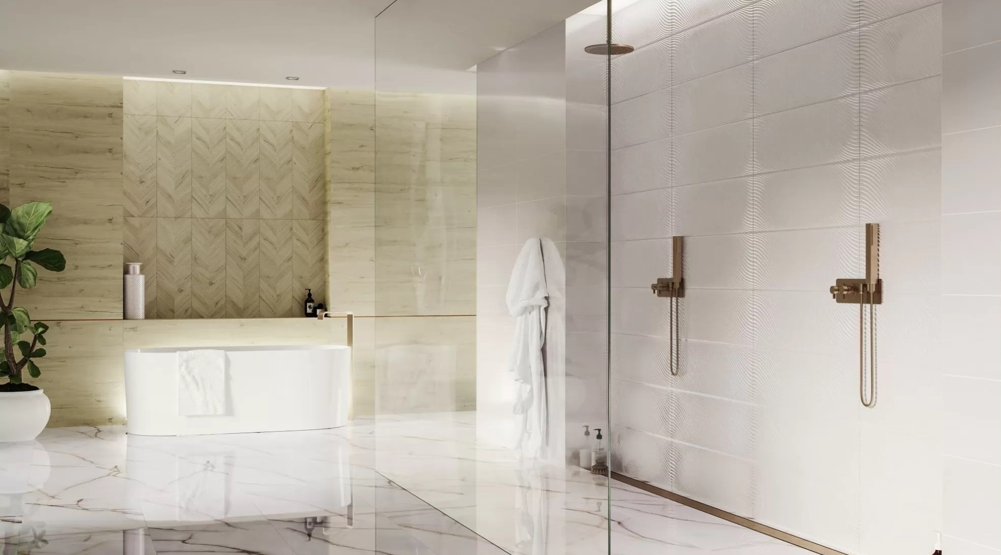 #Koupelna #terrazzo #Klasický styl #Moderní styl #bílá #růžová #Velký formát #Lesklý obklad #1000 - 1500 Kč/m2 #700 - 1000 Kč/m2 #Ceramica Bianca #Perla a Perla Pink