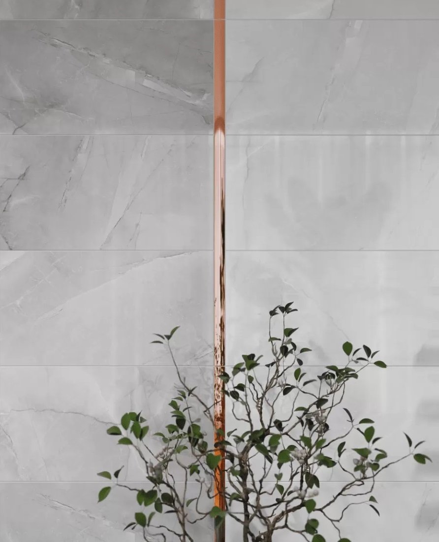 #Koupelna #kámen #Klasický styl #šedá #Velký formát #Lesklý obklad #500 - 700 Kč/m2 #Ceramica Bianca #Cesaria