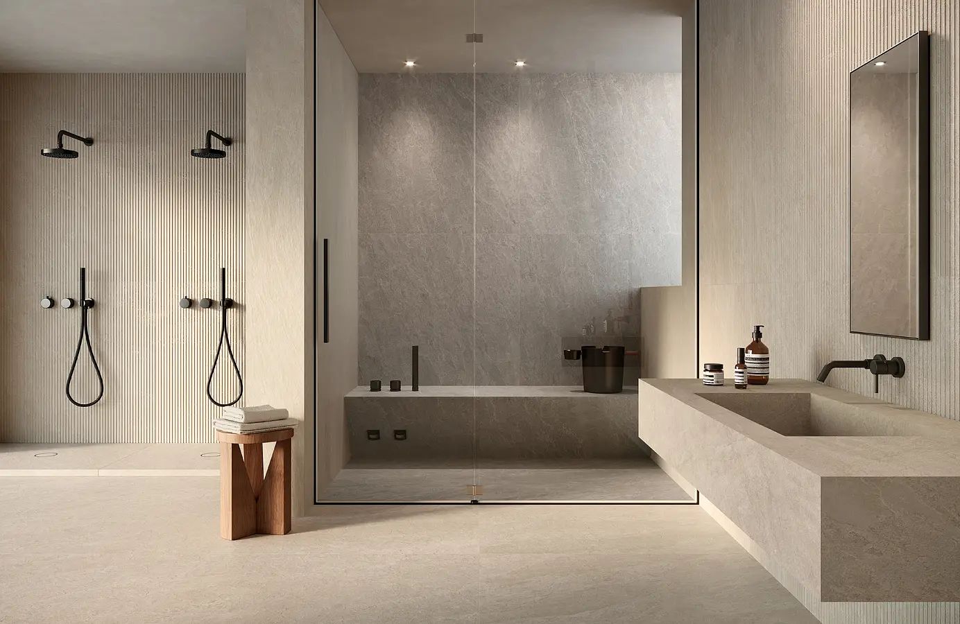 #Koupelna #Kuchyně #Obchody a restaurace #Obytné prostory #Terasy a balkony #Venkovní dlažby 2 cm #kámen #Klasický styl #Moderní styl #béžová #Extra velký formát #Střední formát #Tloušťka 2 cm na terče #Velký formát #Matná dlažba #1000 - 1500 Kč/m2 #1500 a výše #700 - 1000 Kč/m2 #NovaBell #Deepstone Sand