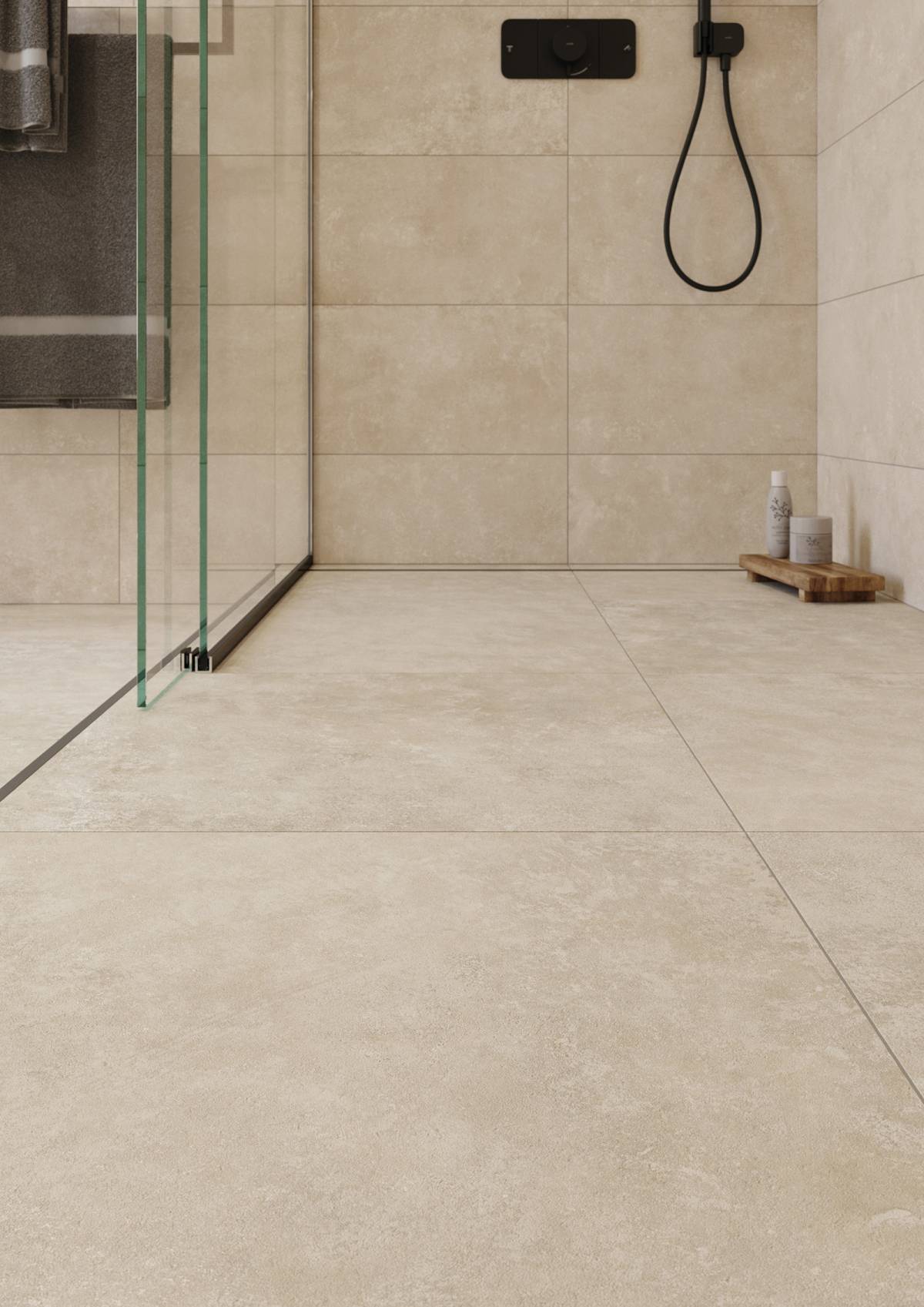#Koupelna #Obchody a restaurace #Obytné prostory #beton #Moderní styl #béžová #šedá #Extra velký formát #Malý formát #Střední formát #Velký formát #Matná dlažba #Matný obklad #1000 - 1500 Kč/m2 #500 - 700 Kč/m2 #700 - 1000 Kč/m2