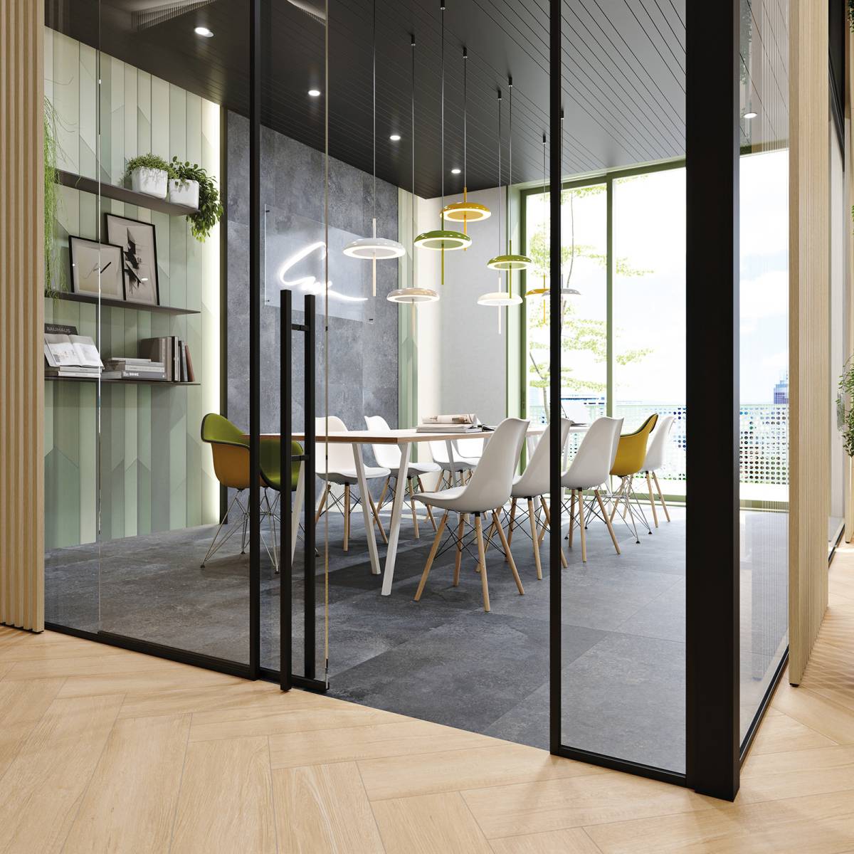#Koupelna #Obytné prostory #dřevo #Moderní styl #Naturální styl #béžová #hnědá #šedá #Extra velký formát #Matná dlažba #Matný obklad #700 - 1000 Kč/m2