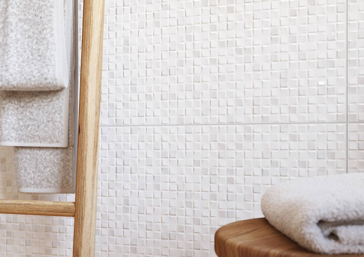 #Koupelna #Obytné prostory #dřevo #Moderní styl #Naturální styl #béžová #hnědá #šedá #Extra velký formát #Matná dlažba #Matný obklad #700 - 1000 Kč/m2