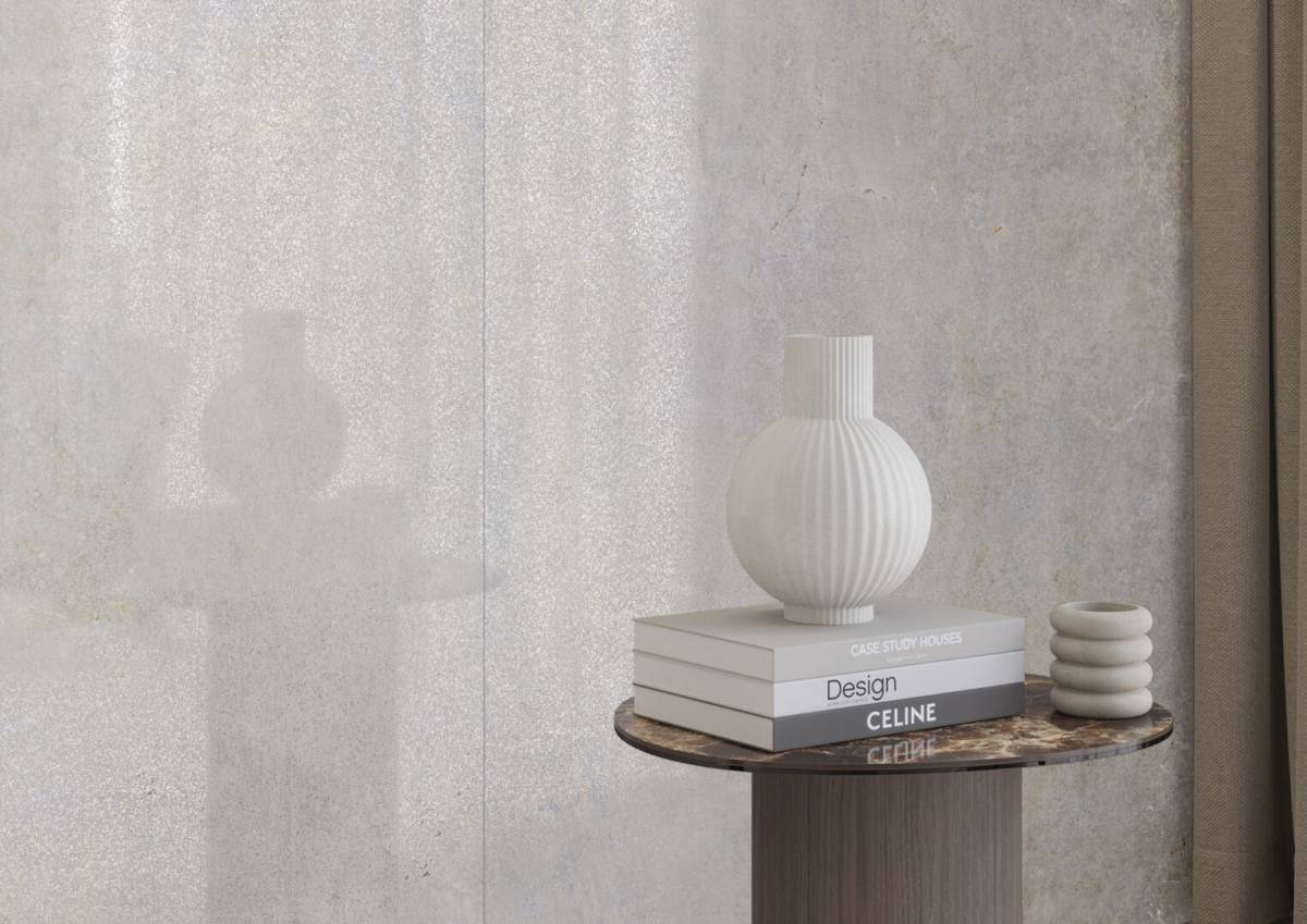 #Koupelna #Obytné prostory #beton #Moderní styl #krémová #šedá #Extra velký formát #Velký formát #Lapovaná dlažba #Matná dlažba #1000 - 1500 Kč/m2 #1500 a výše #700 - 1000 Kč/m2