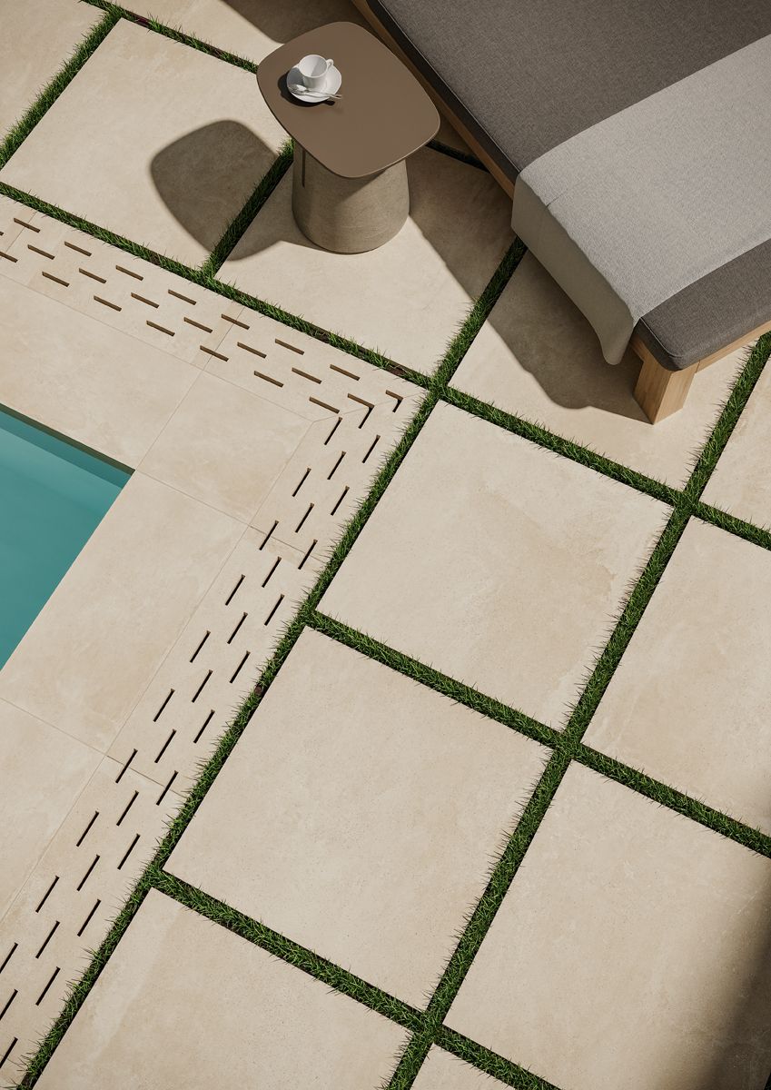 #Koupelna #Kuchyně #Obytné prostory #Terasy a balkony #Venkovní dlažby 2 cm #beton #Minimalistický styl #Moderní styl #béžová #bílá #hnědá #krémová #Extra velký formát #Tloušťka 2 cm na terče #Velký formát #Matná dlažba #1000 - 1500 Kč/m2 #1500 a výše #Imola #Azuma Up