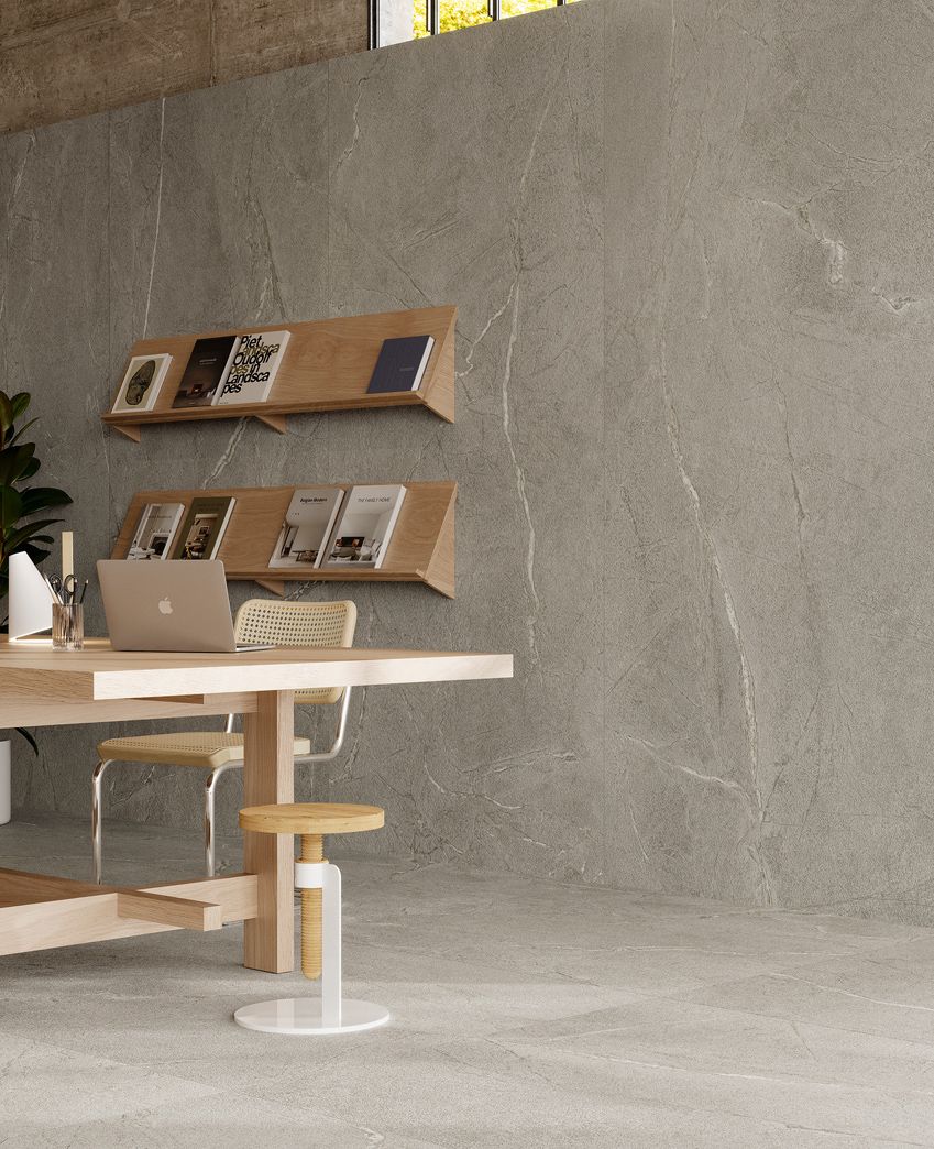 #Koupelna #Kuchyně #Obchody a restaurace #Obytné prostory #Terasy a balkony #Venkovní dlažby 2 cm #kámen #Minimalistický styl #Moderní styl #šedá #Tloušťka 2 cm na terče #Velký formát #Matná dlažba #1000 - 1500 Kč/m2 #1500 a výše