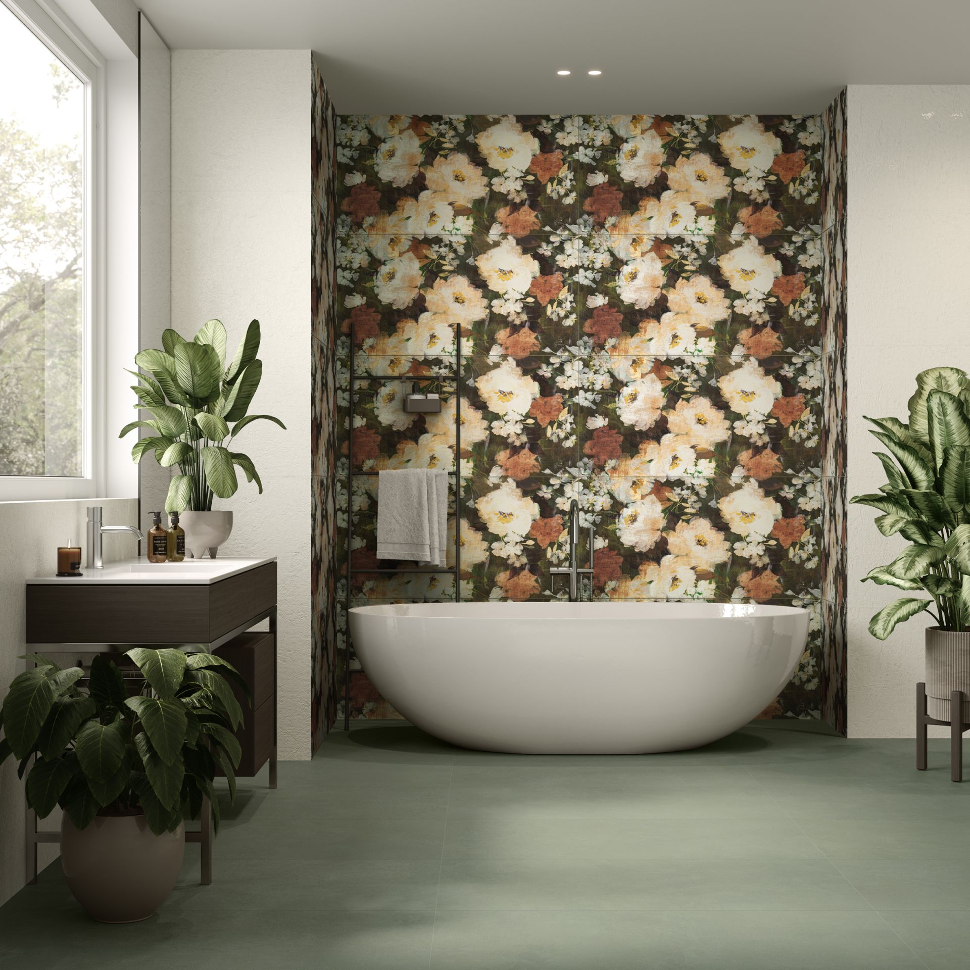 #Koupelna #Kuchyně #Moderní styl #bílá #červená #modrá #růžová #šedá #zelená #žlutá #Střední formát #Matná dlažba #1000 - 1500 Kč/m2