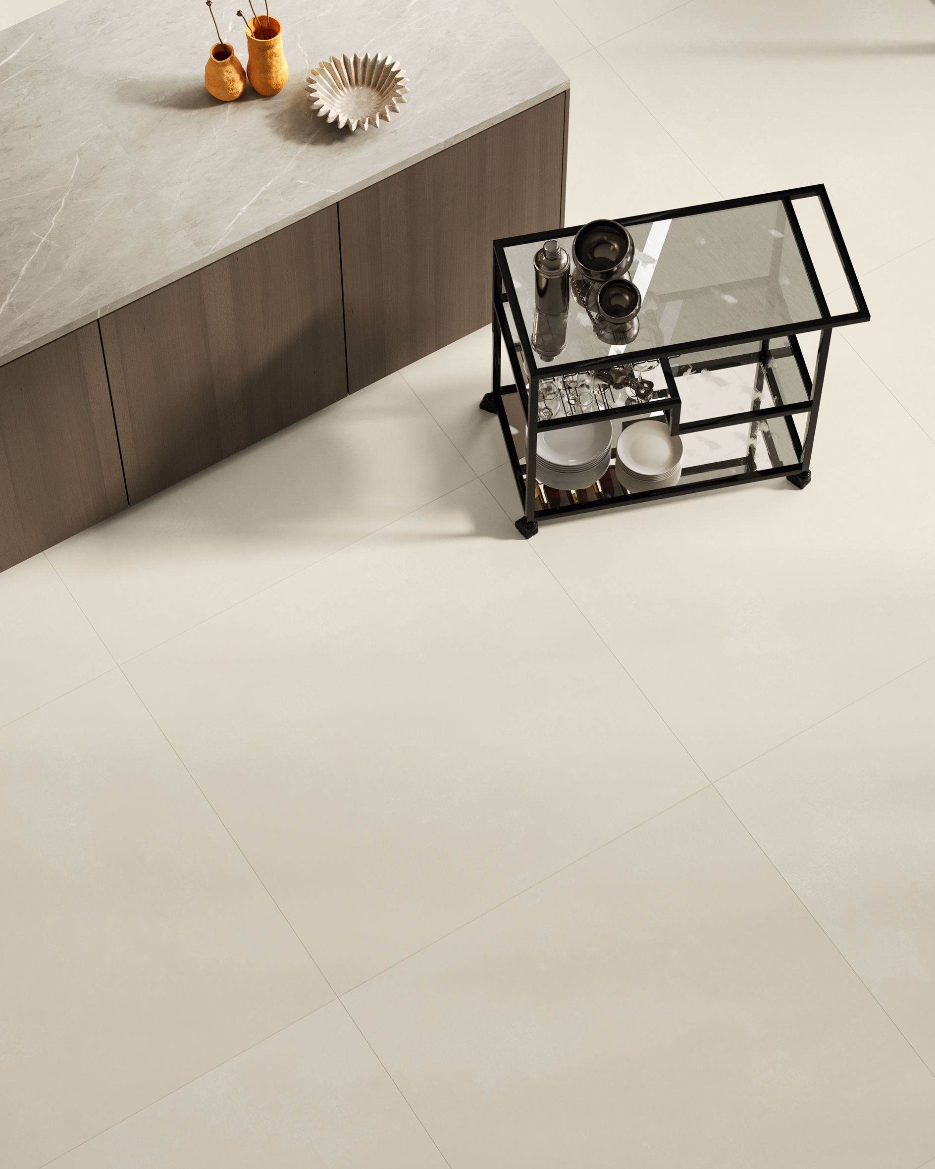 #Koupelna #Kuchyně #Obchody a restaurace #Obytné prostory #Minimalistický styl #Moderní styl #béžová #bílá #šedá #Malý formát #Střední formát #Velký formát #Lesklá dlažba #Matná dlažba #1000 - 1500 Kč/m2 #1500 a výše