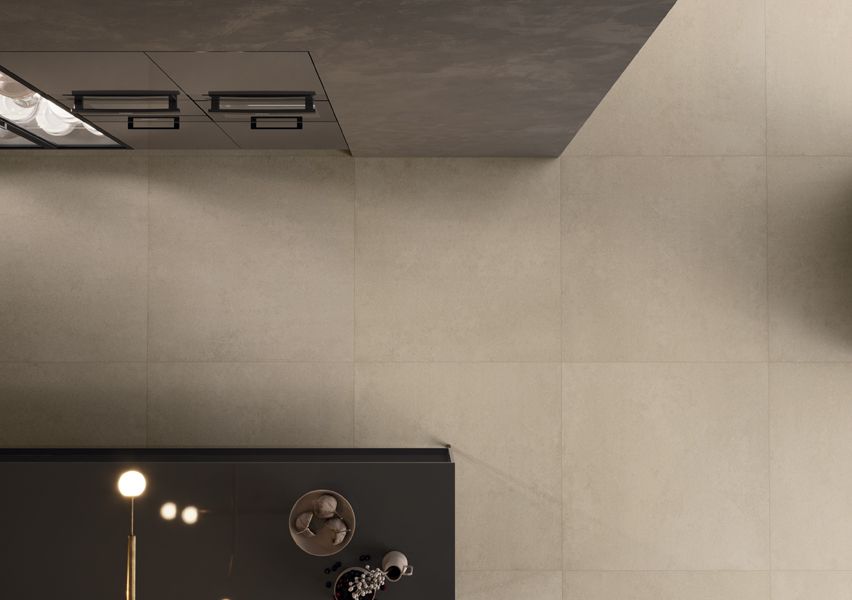 #Koupelna #Kuchyně #Obchody a restaurace #Obytné prostory #beton #Moderní styl #béžová #bílá #krémová #šedá #Střední formát #Velký formát #Matná dlažba #1000 - 1500 Kč/m2 #1500 a výše