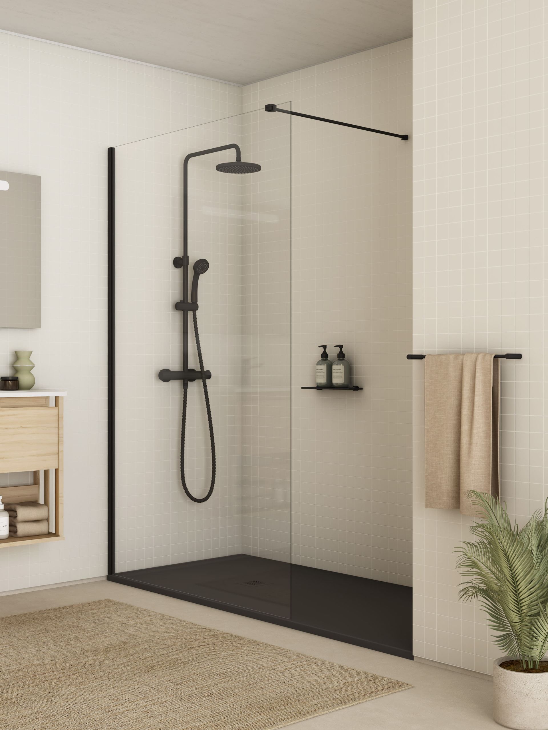 Selina - sprchové vaničky černé