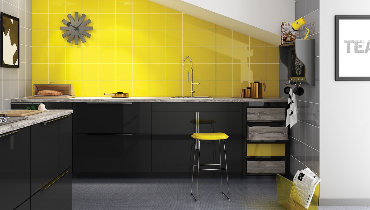 #Gamma Gammo, žlutá #Ceramika Paradyz #Gamma Gammo #Obklady a dlažby #Koupelna #Minimalistický styl #žlutá #Lesklý obklad #Matný obklad #Malý formát #200 - 350 Kč/m2 #new 