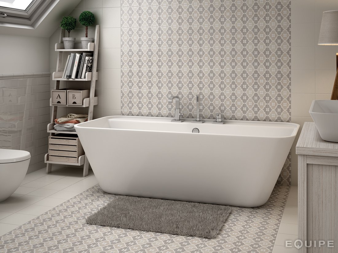 #Sapho #Caprice #Obklady a dlažby #Koupelna #Retro #bílá #šedá #Matná dlažba #Malý formát #1000 - 1500 Kč/m2 #new 