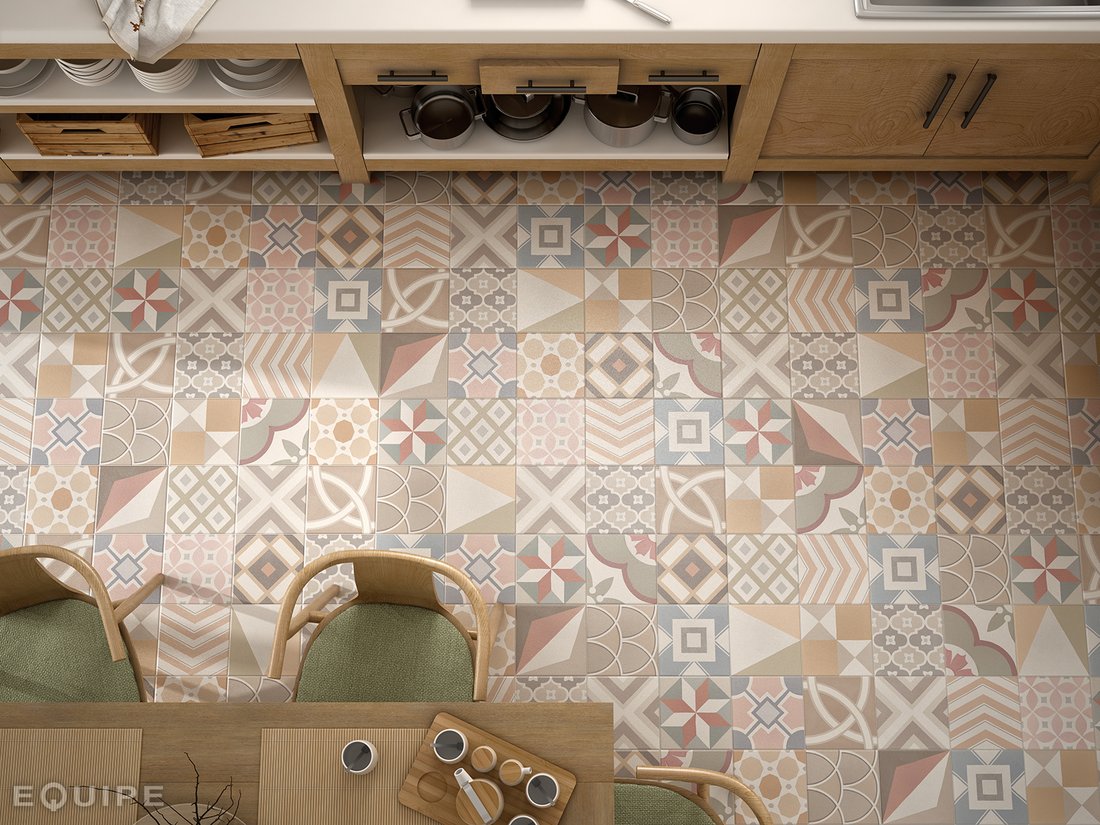 #Sapho #Caprice #Obklady a dlažby #kuchyně #Retro #Matná dlažba #Malý formát #1000 - 1500 Kč/m2 #new #Patchwork #hnědá 
