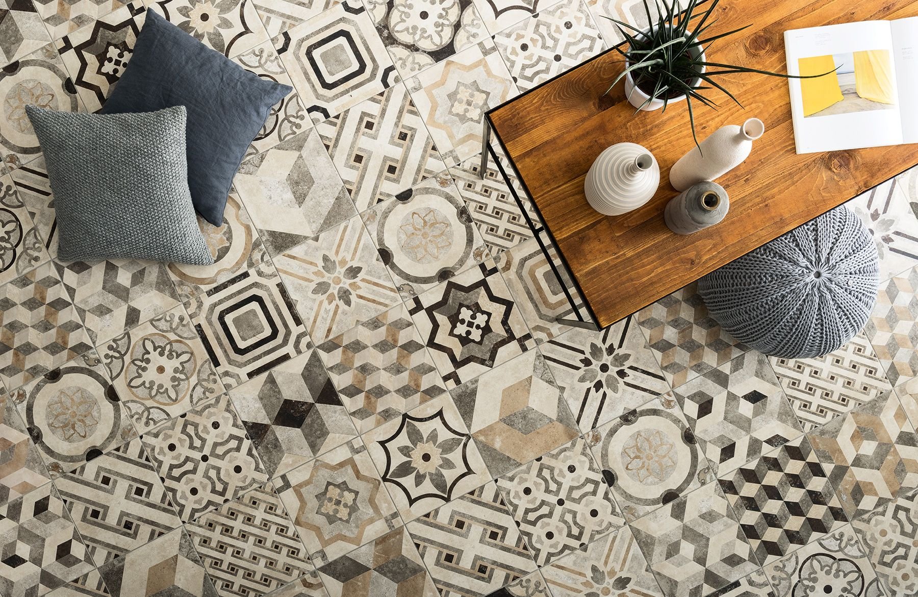 #NovaBell #Materia Chiaro #Obklady a dlažby #Obytné prostory #Patchwork #Matná dlažba #Malý formát #1500 a výše #new