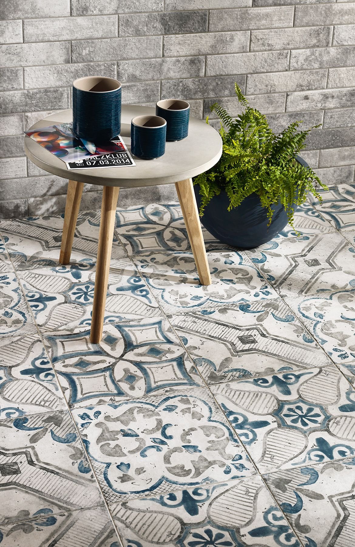 #NovaBell #Materia Blue #Obklady a dlažby #Obytné prostory #Patchwork #Rustikální styl #šedá #Matná dlažba #Malý formát #Střední formát #1000 - 1500 Kč/m2 #new