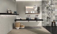 #NovaBell #Déco #Obklady a dlažby #Koupelna #beton #Patchwork #Rustikální styl #šedá #Matná dlažba #Malý formát #1000 - 1500 Kč/m2 #new